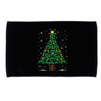 Gamer Nerd Video Game Lover Family Matching Christmas Tree Microfiber Hand Towel