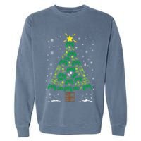 Gamer Nerd Video Game Lover Family Matching Christmas Tree Garment-Dyed Sweatshirt
