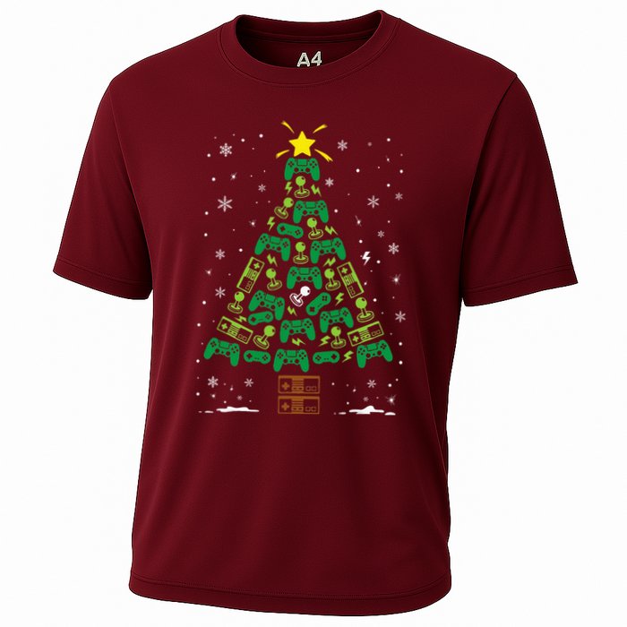 Gamer Nerd Video Game Lover Family Matching Christmas Tree Performance Shirt