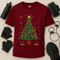 Gamer Nerd Video Game Lover Family Matching Christmas Tree Performance Shirt