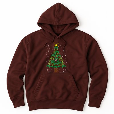 Gamer Nerd Video Game Lover Family Matching Christmas Tree Hoodie