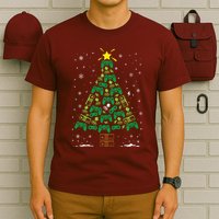 Gamer Nerd Video Game Lover Family Matching Christmas Tree T-Shirt