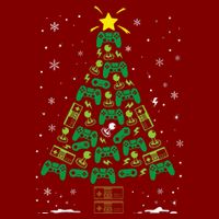 Gamer Nerd Video Game Lover Family Matching Christmas Tree Sustainable Beanie