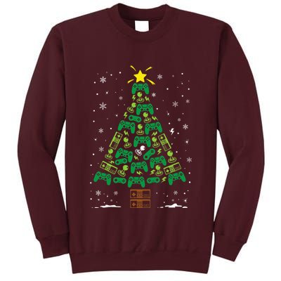 Gamer Nerd Video Game Lover Family Matching Christmas Tree Tall Sweatshirt