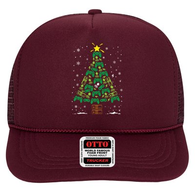 Gamer Nerd Video Game Lover Family Matching Christmas Tree Trucker Hat