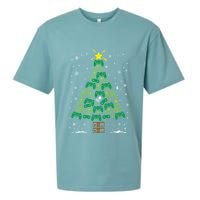 Gamer Nerd Video Game Lover Family Matching Christmas Tree Sueded Cloud Jersey T-Shirt