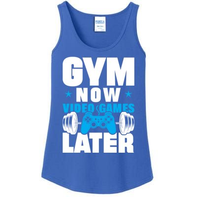 Gym Now Video Games Later Bodybuilding Weight Training Gym Gift Ladies Essential Tank