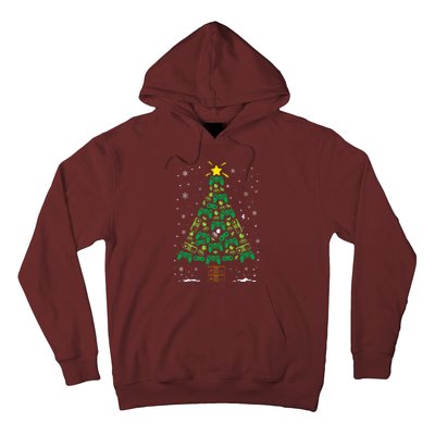 Gamer Nerd Video Game Lover Family Matching Christmas Tree Hoodie