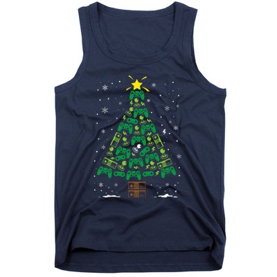 Gamer Nerd Video Game Lover Family Matching Christmas Tree Tank Top