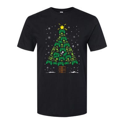 Gamer Nerd Video Game Lover Family Matching Christmas Tree Softstyle® CVC T-Shirt