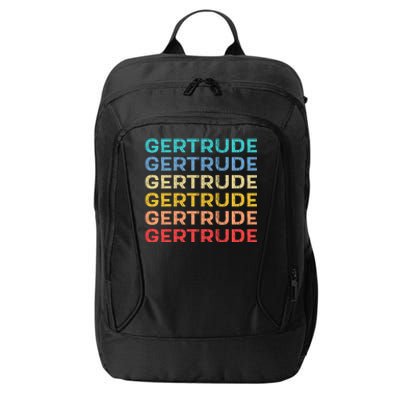 Gertrude Name Vintage Retro Herman Hesse City Backpack