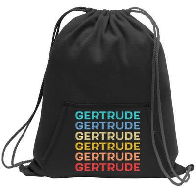 Gertrude Name Vintage Retro Herman Hesse Sweatshirt Cinch Pack Bag