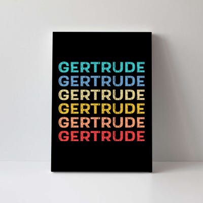 Gertrude Name Vintage Retro Herman Hesse Canvas