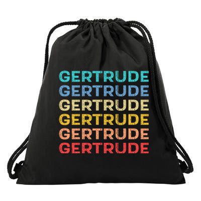 Gertrude Name Vintage Retro Herman Hesse Drawstring Bag