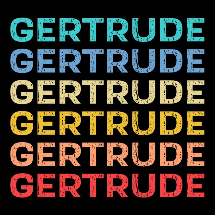 Gertrude Name Vintage Retro Herman Hesse Drawstring Bag