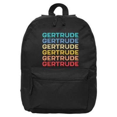 Gertrude Name Vintage Retro Herman Hesse 16 in Basic Backpack