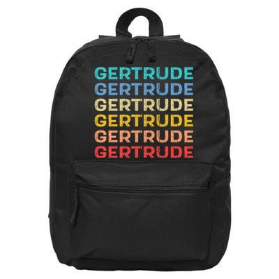 Gertrude Name Vintage Retro Herman Hesse 16 in Basic Backpack