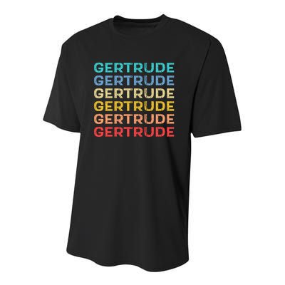 Gertrude Name Vintage Retro Herman Hesse Youth Performance Sprint T-Shirt