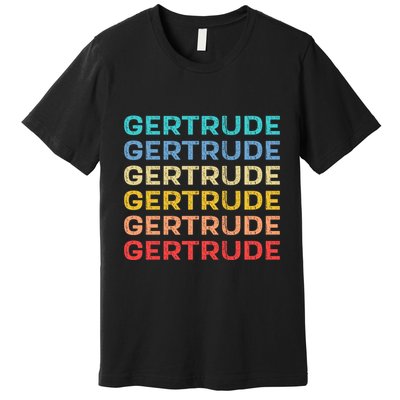 Gertrude Name Vintage Retro Herman Hesse Premium T-Shirt