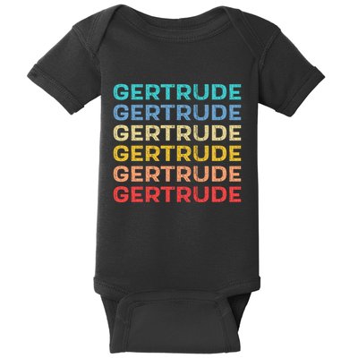 Gertrude Name Vintage Retro Herman Hesse Baby Bodysuit