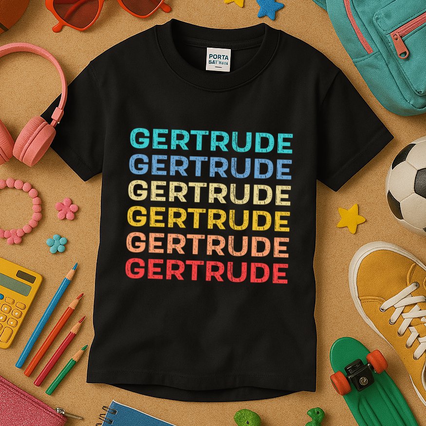 Gertrude Name Vintage Retro Herman Hesse Kids T-Shirt