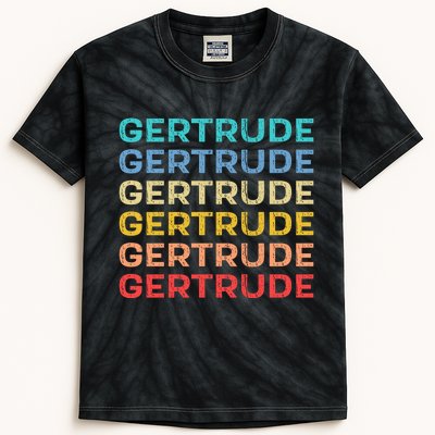 Gertrude Name Vintage Retro Herman Hesse Kids Tie-Dye T-Shirt