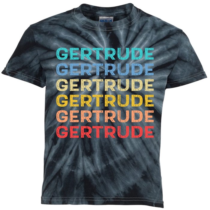 Gertrude Name Vintage Retro Herman Hesse Kids Tie-Dye T-Shirt