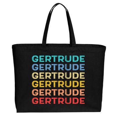 Gertrude Name Vintage Retro Herman Hesse Cotton Canvas Jumbo Tote