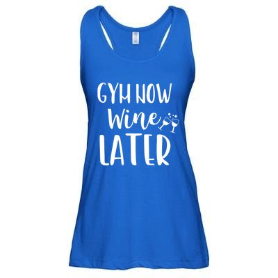 Gym Now Wine Later Workout Gift Ladies Essential Flowy Tank