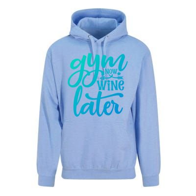 Gym Now Wine Later Funny Cool Gift Unisex Surf Hoodie