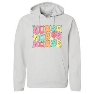 Groovy Nurse Wo Future Nurse Appreciation Nursing Performance Fleece Hoodie