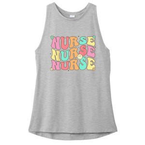 Groovy Nurse Wo Future Nurse Appreciation Nursing Ladies PosiCharge Tri-Blend Wicking Tank