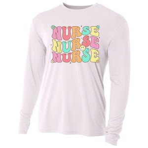 Groovy Nurse Wo Future Nurse Appreciation Nursing Cooling Performance Long Sleeve Crew