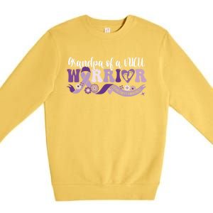 Grandpa Nicu Warrior For Preemie Prematurity Awareness Month Cute Gift Premium Crewneck Sweatshirt