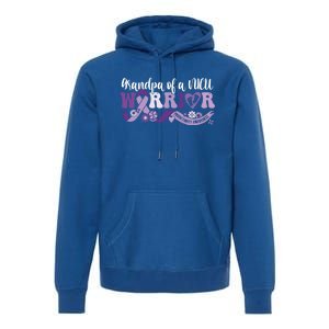 Grandpa Nicu Warrior For Preemie Prematurity Awareness Month Cute Gift Premium Hoodie