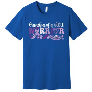 Grandpa Nicu Warrior For Preemie Prematurity Awareness Month Cute Gift Premium T-Shirt