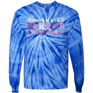 Grandpa Nicu Warrior For Preemie Prematurity Awareness Month Cute Gift Tie-Dye Long Sleeve Shirt