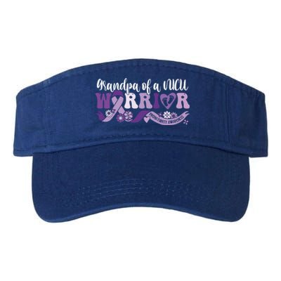 Grandpa Nicu Warrior For Preemie Prematurity Awareness Month Cute Gift Valucap Bio-Washed Visor