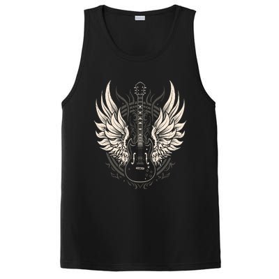 Guitar Neck With A Sweet Rock On Skeleton Hand Rock And Roll Great Gift PosiCharge Competitor Tank