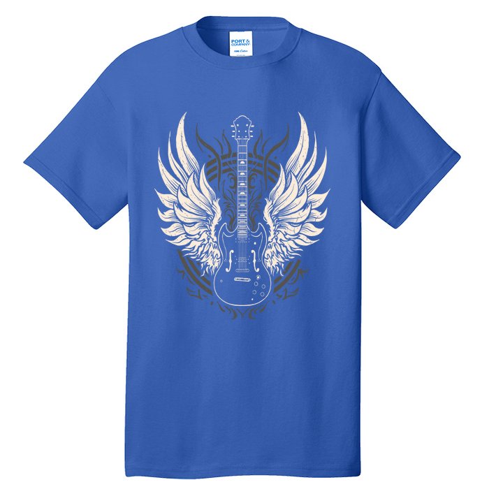 Guitar Neck With A Sweet Rock On Skeleton Hand Rock And Roll Great Gift Tall T-Shirt