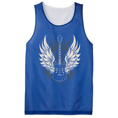 Guitar Neck With A Sweet Rock On Skeleton Hand Rock And Roll Great Gift Mesh Reversible Basketball Jersey Tank