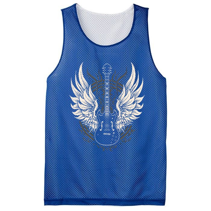 Guitar Neck With A Sweet Rock On Skeleton Hand Rock And Roll Great Gift Mesh Reversible Basketball Jersey Tank