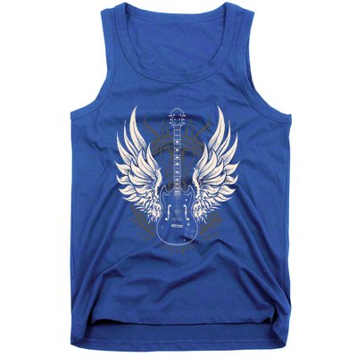 Guitar Neck With A Sweet Rock On Skeleton Hand Rock And Roll Great Gift Tank Top