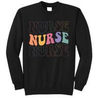 Groovy Nurse Women School Nurse RN ICU ER Pediatric Sweatshirt