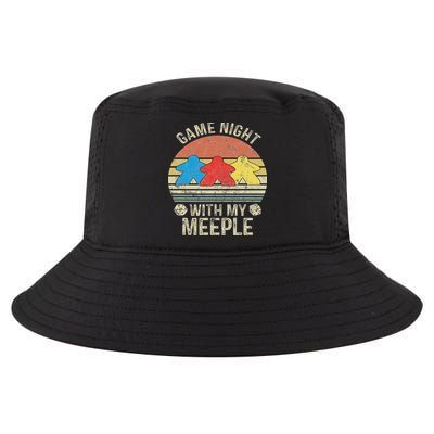 Game Night With My Meeple Board Games Tabletop Boardgamers Cool Comfort Performance Bucket Hat