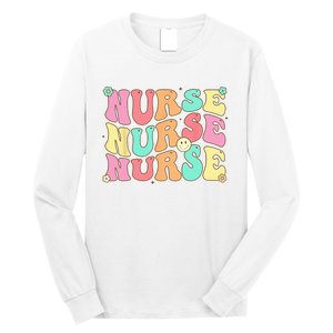 Groovy Nurse Women Future Nurse Appreciation Nursing Long Sleeve Shirt