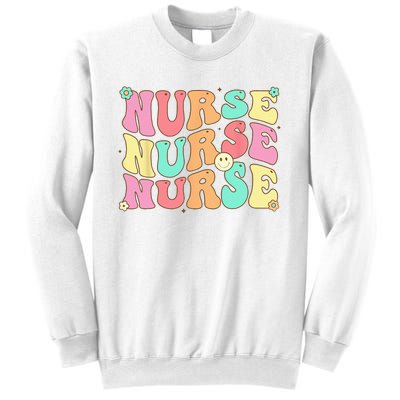 Groovy Nurse Women Future Nurse Appreciation Nursing Sweatshirt