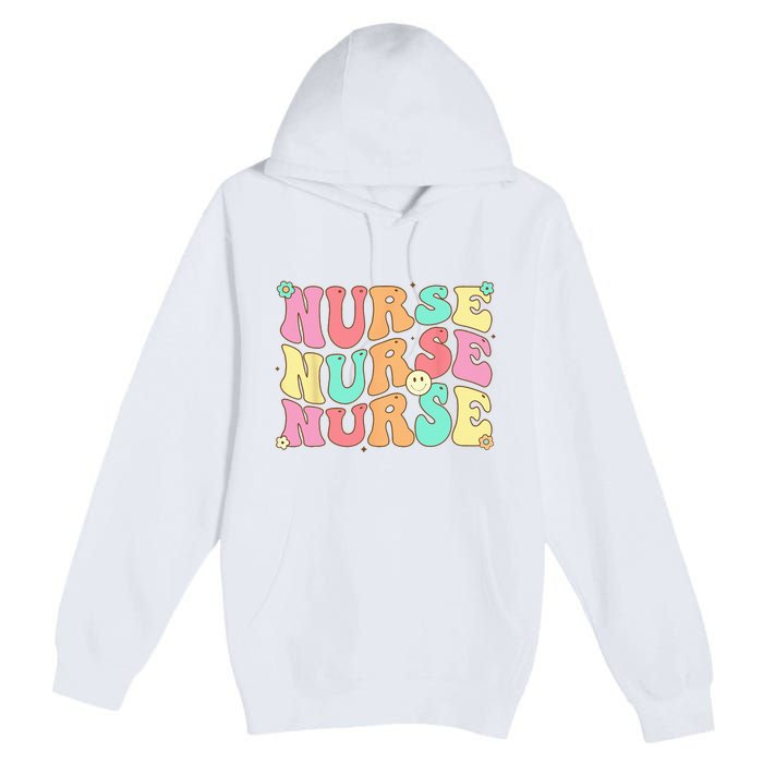 Groovy Nurse Women Future Nurse Appreciation Nursing Premium Pullover Hoodie