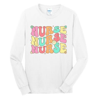 Groovy Nurse Women Future Nurse Appreciation Nursing Tall Long Sleeve T-Shirt