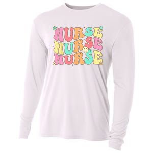 Groovy Nurse Women Future Nurse Appreciation Nursing Cooling Performance Long Sleeve Crew